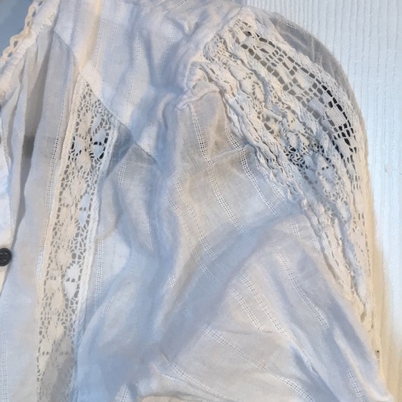 Free people white lace top shirt small s 4 6 - Picture 4 of 4